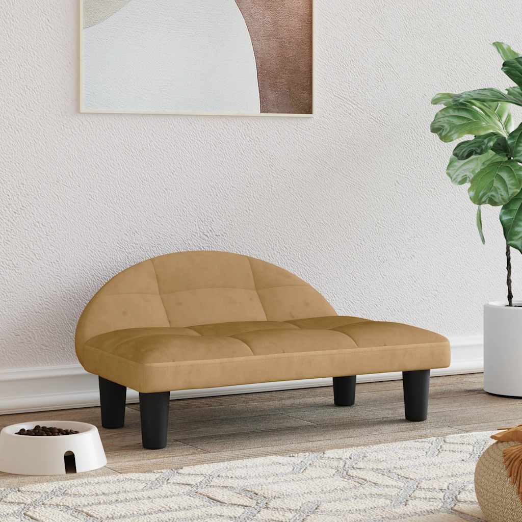 Cama para cães 70x52x30 cm veludo azul