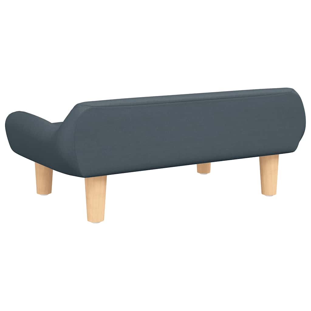 Cama para cães 70x40x24 cm tecido cinzento-escuro