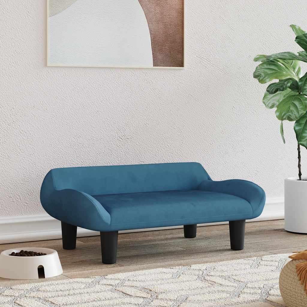 Cama para cães 70x40x24 cm veludo cinzento-escuro