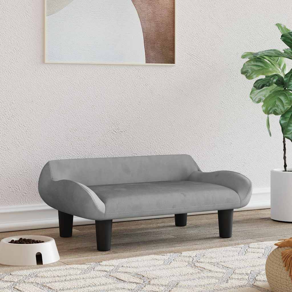 Cama para cães 100x50x21 cm veludo azul