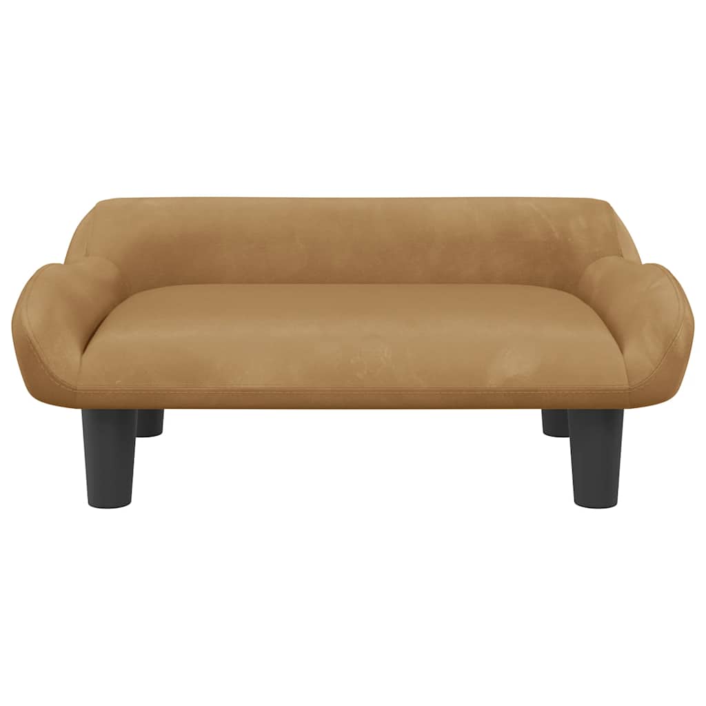 Cama para cães 70x40x24 cm veludo cinzento-escuro