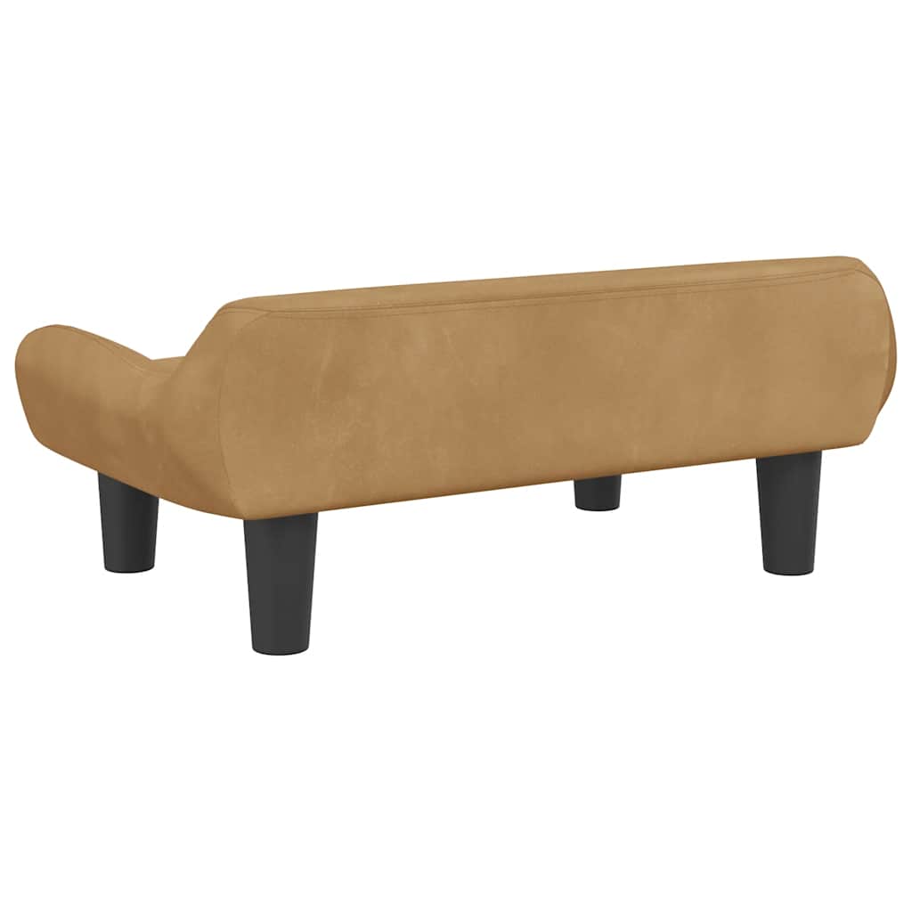 Cama para cães 70x40x24 cm veludo cinzento-escuro