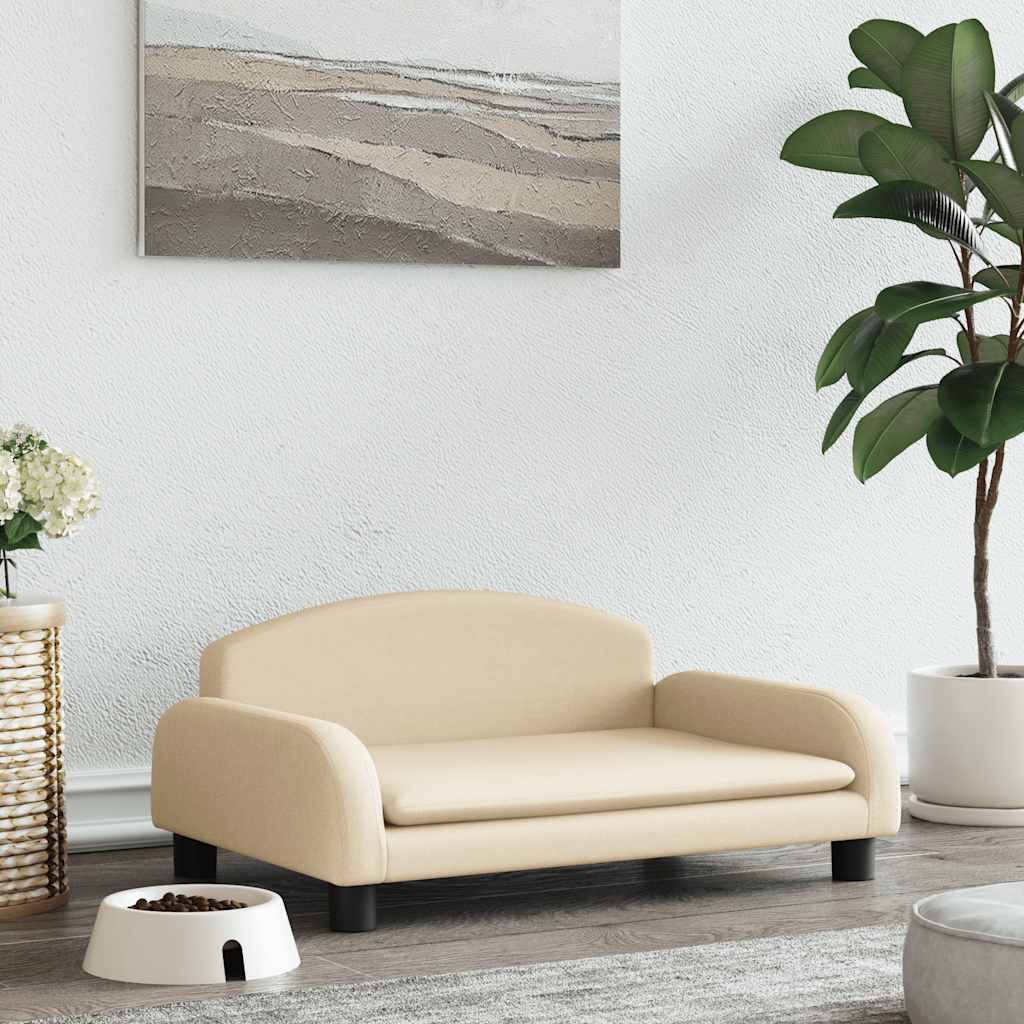 Cama para cães 50x40x30 cm tecido cinzento-acastanhado