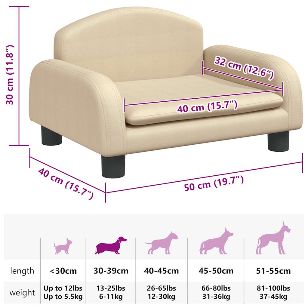 Cama para cães 70x45x30 cm tecido cinzento-acastanhado