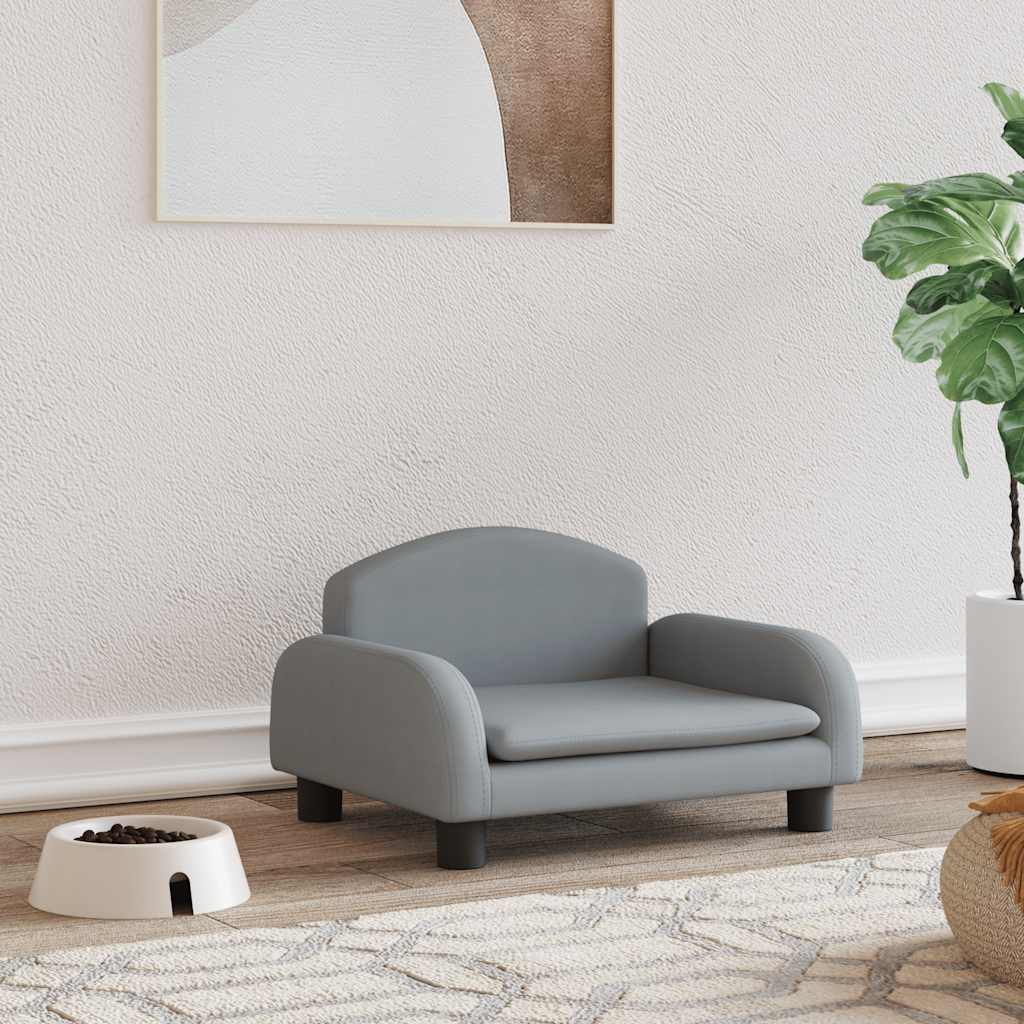 Cama para cães 70x45x30 cm tecido cinzento-acastanhado