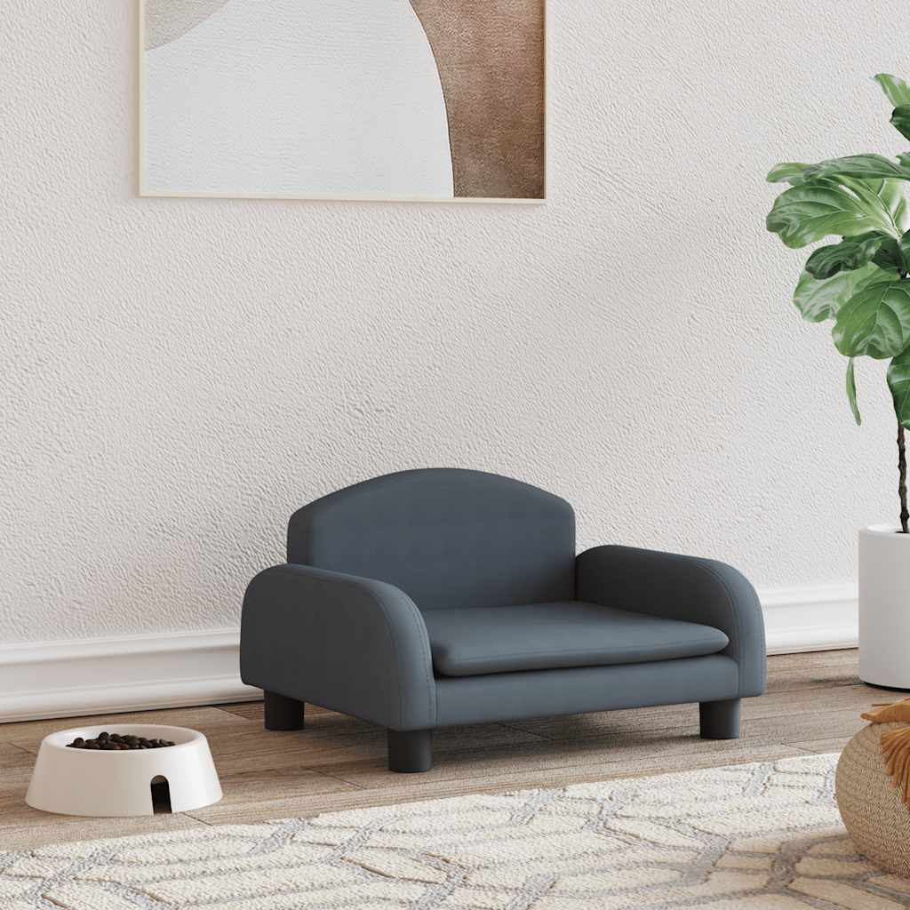 Cama para cães 70x45x30 cm tecido cinzento-acastanhado