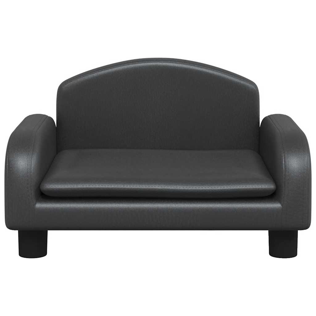 Cama para cães 50x40x30 cm couro artificial cinzento