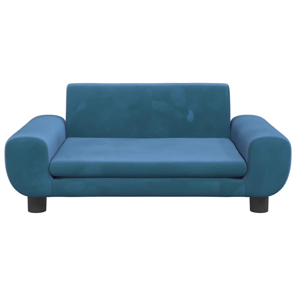 Cama para cães 100x50x21 cm veludo azul