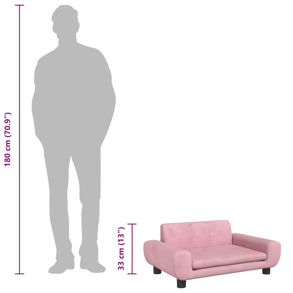 Cama para cães 100x50x21 cm veludo azul