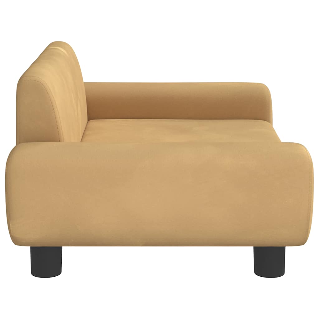 Cama para cães 70x40x24 cm veludo cinzento-escuro