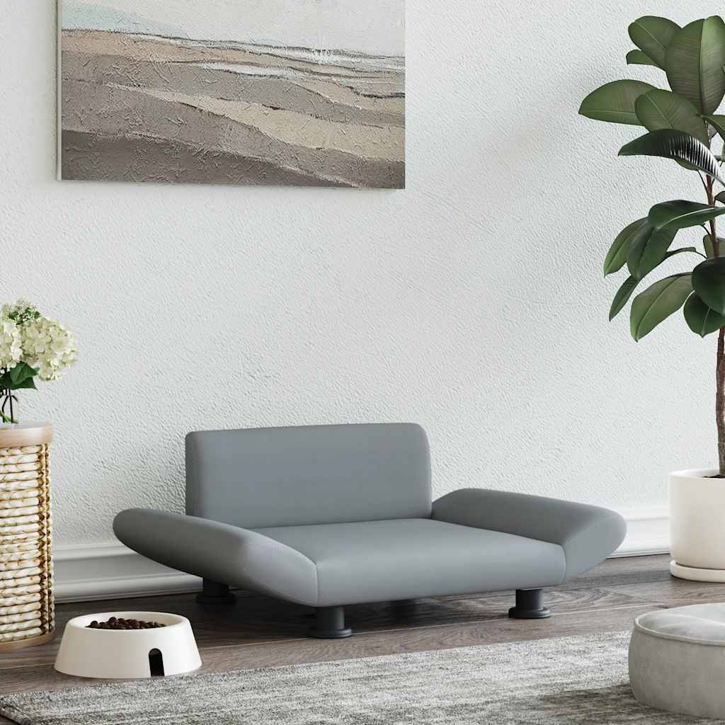 Cama para cães 70x45x28 cm tecido cinzento-acastanhado