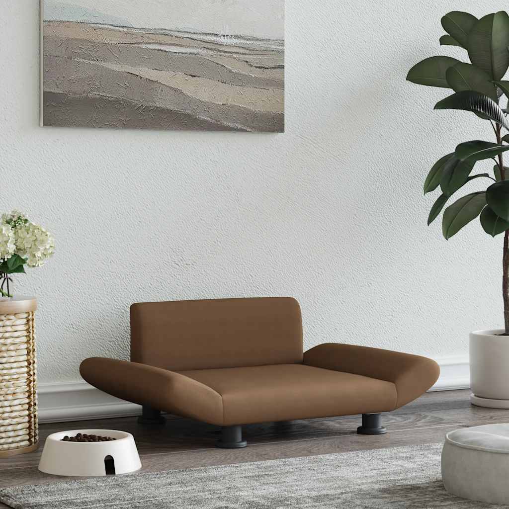 Cama para cães 70x45x28 cm tecido cinzento-acastanhado