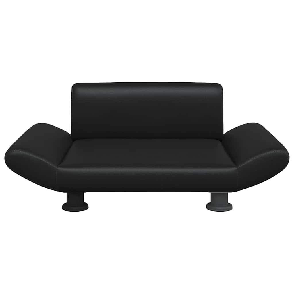 Cama para cães 70x45x28 cm couro artificial cinzento