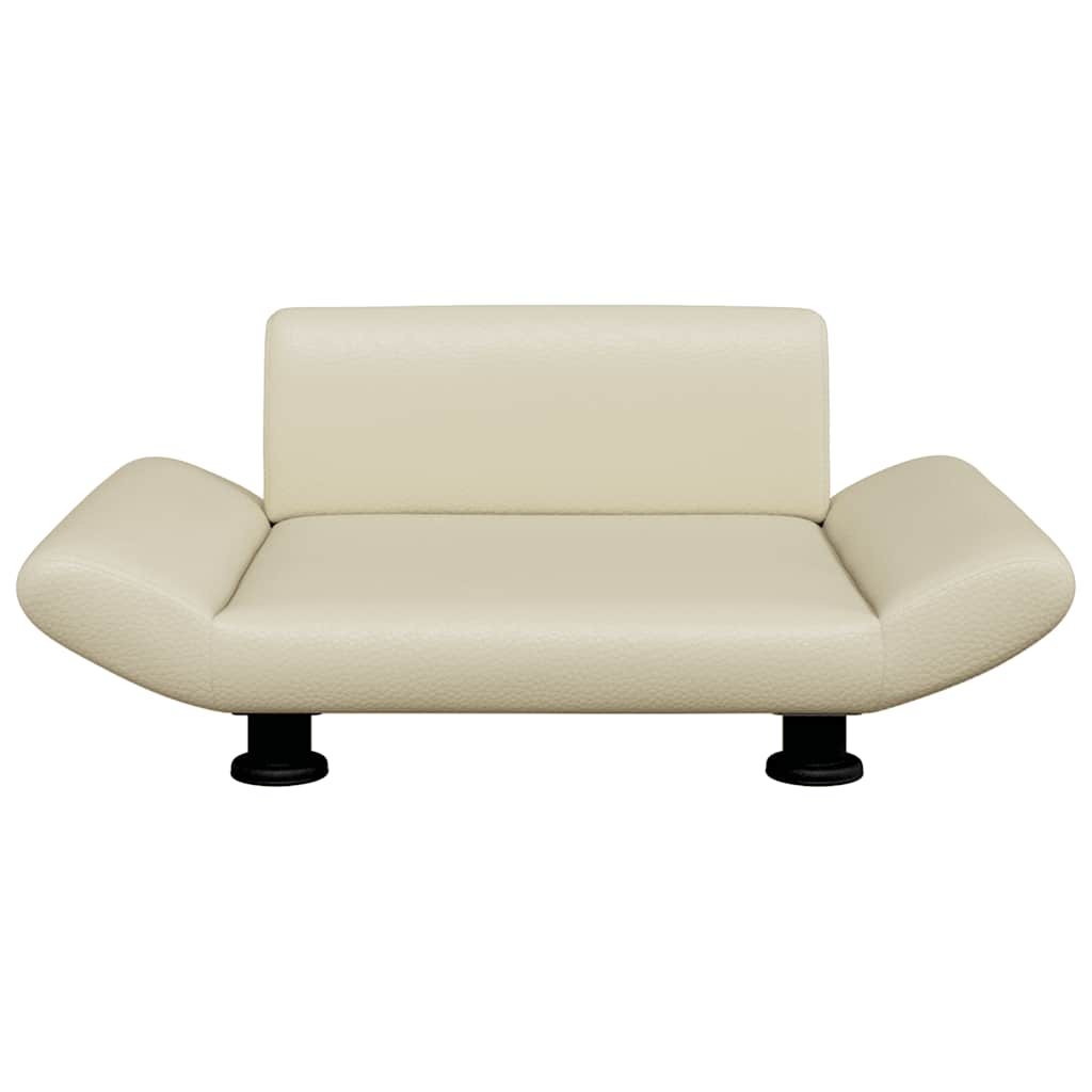 Cama para cães 70x45x28 cm couro artificial cinzento