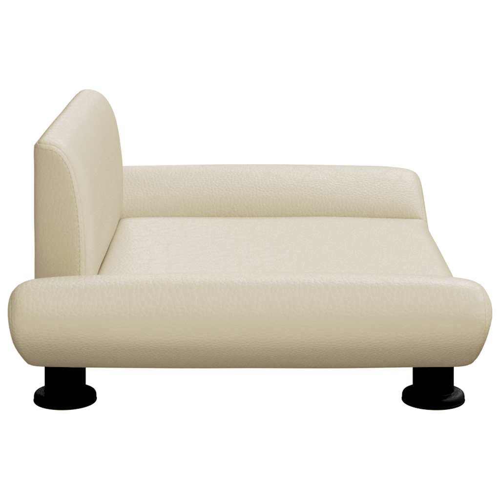 Cama para cães 70x45x28 cm couro artificial cinzento