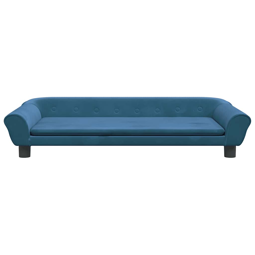 Cama para cães 100x50x21 cm veludo azul