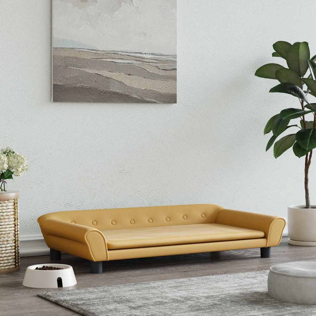 Cama para cães 100x50x21 cm veludo azul