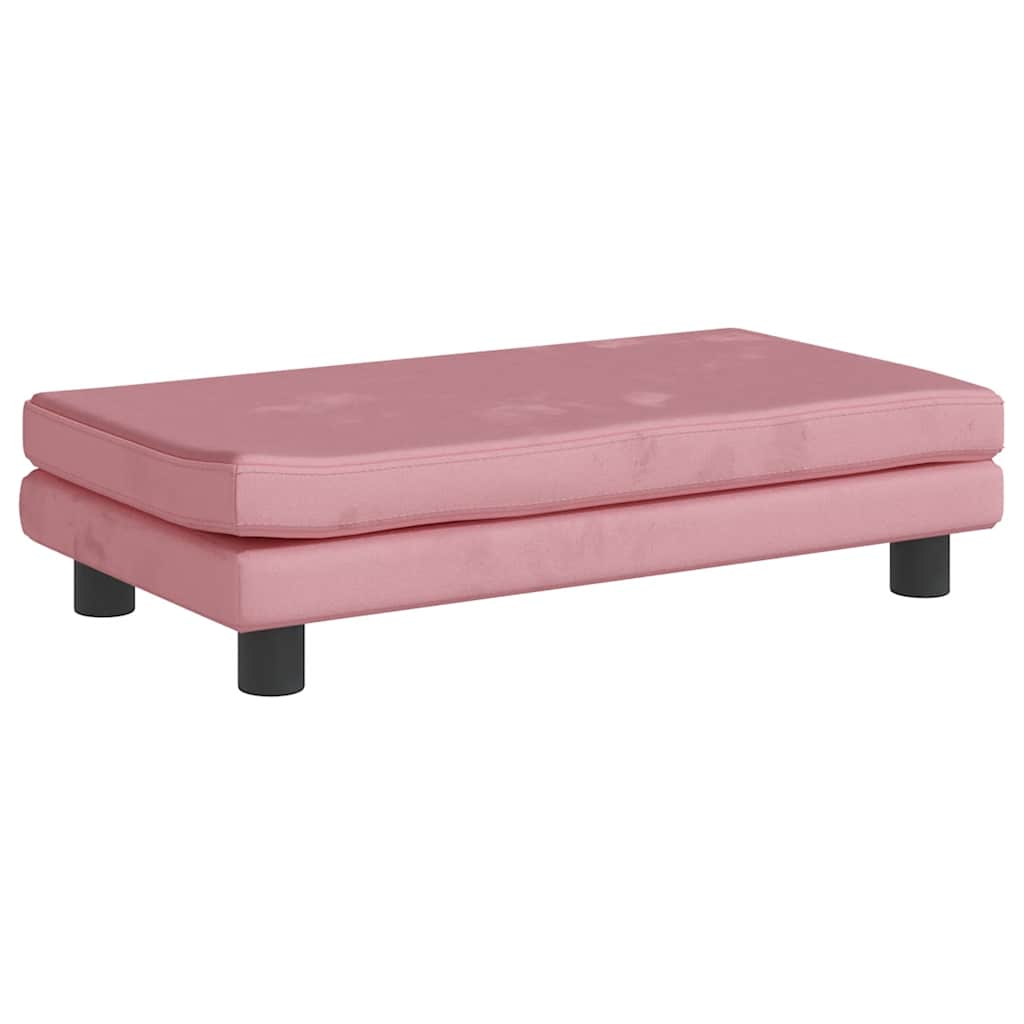 Cama para cães com extensão 100x50x30 cm veludo castanho