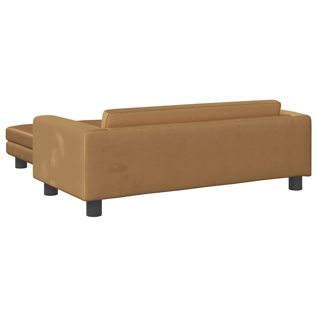 Cama para cães com extensão 100x50x30 cm veludo castanho