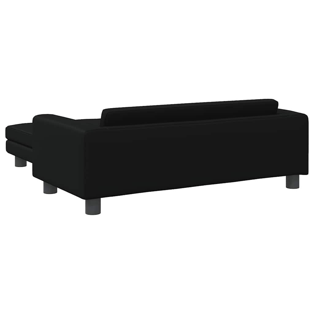 Cama para cães com extensão 100x50x30 cm couro artificial cinza