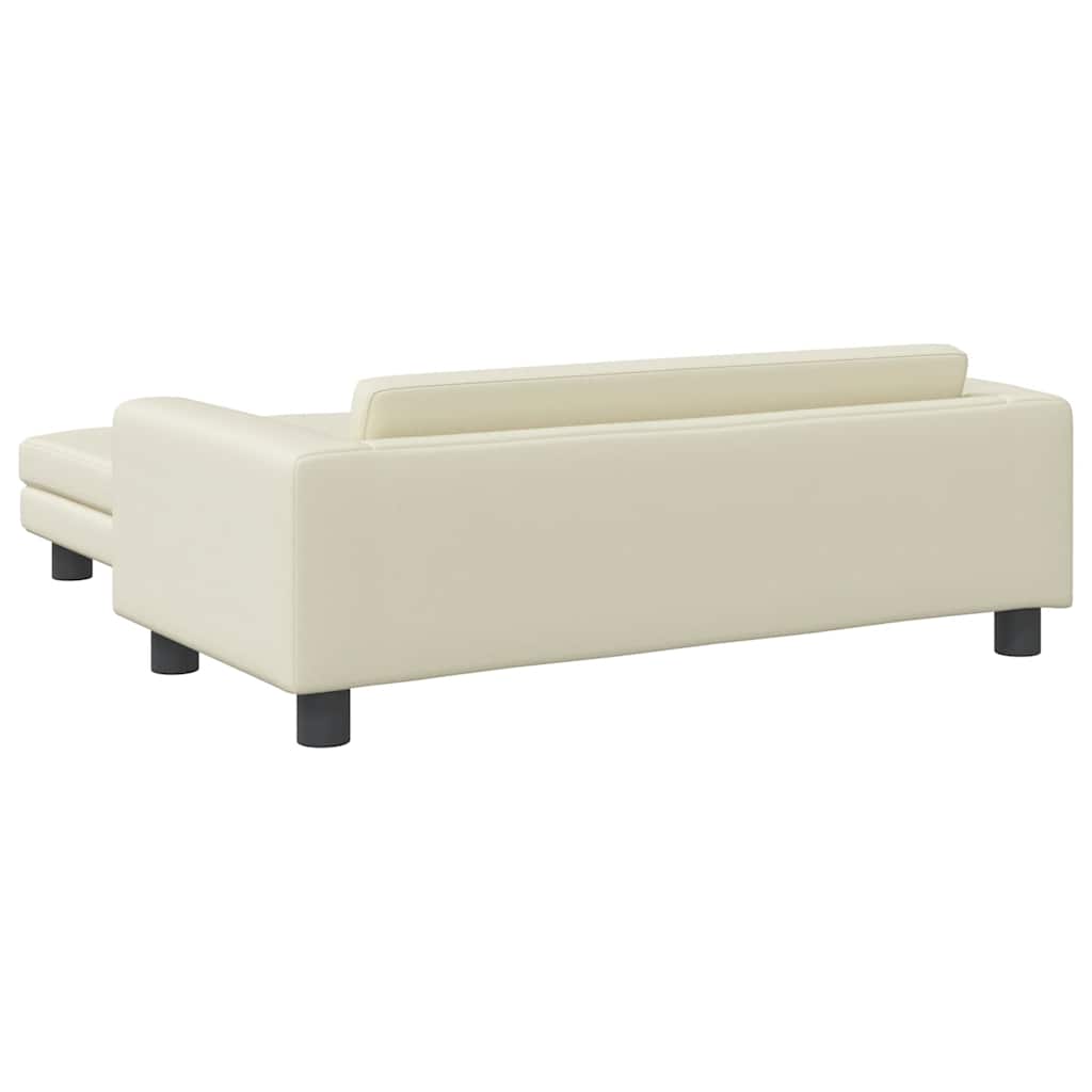 Cama para cães com extensão 100x50x30 cm couro artificial cinza