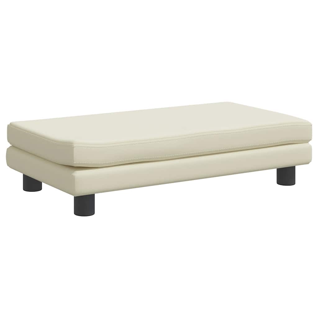 Cama para cães com extensão 100x50x30 cm couro artificial cinza