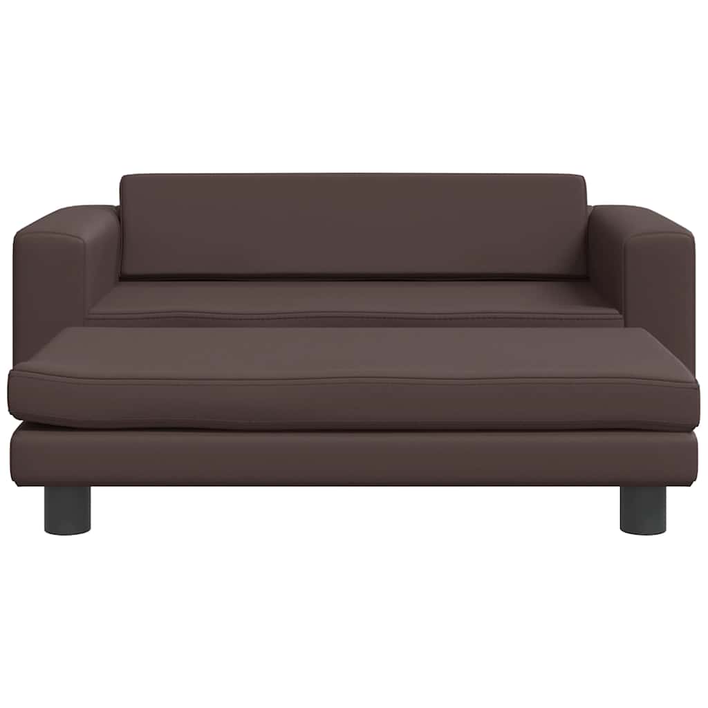 Cama para cães com extensão 100x50x30 cm couro artificial cinza