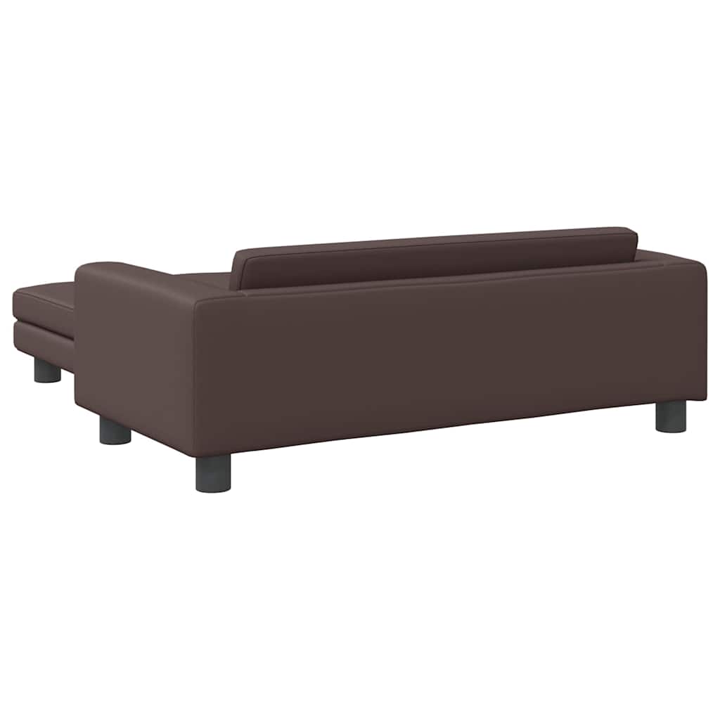 Cama para cães com extensão 100x50x30 cm couro artificial cinza