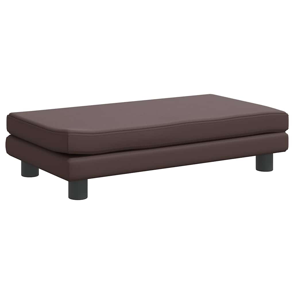 Cama para cães com extensão 100x50x30 cm couro artificial cinza