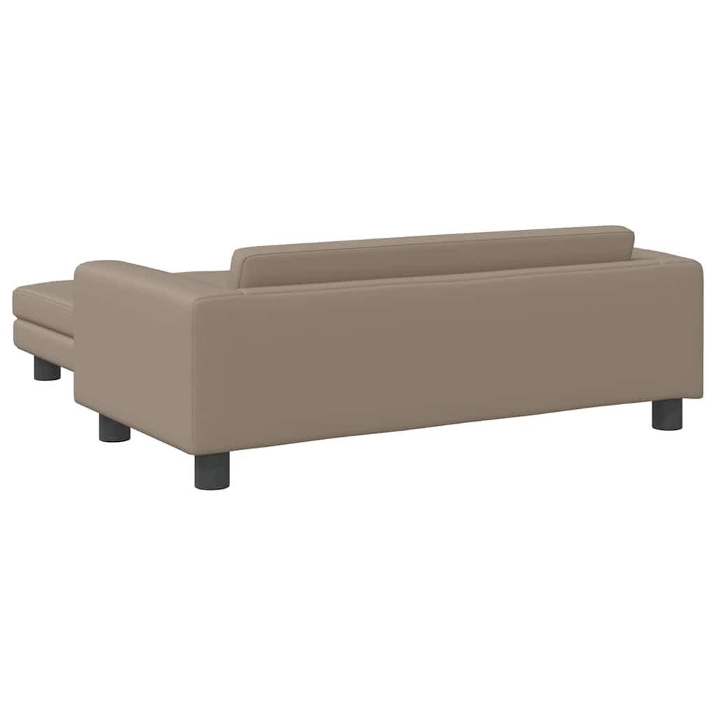 Cama para cães com extensão 100x50x30 cm couro artificial cinza