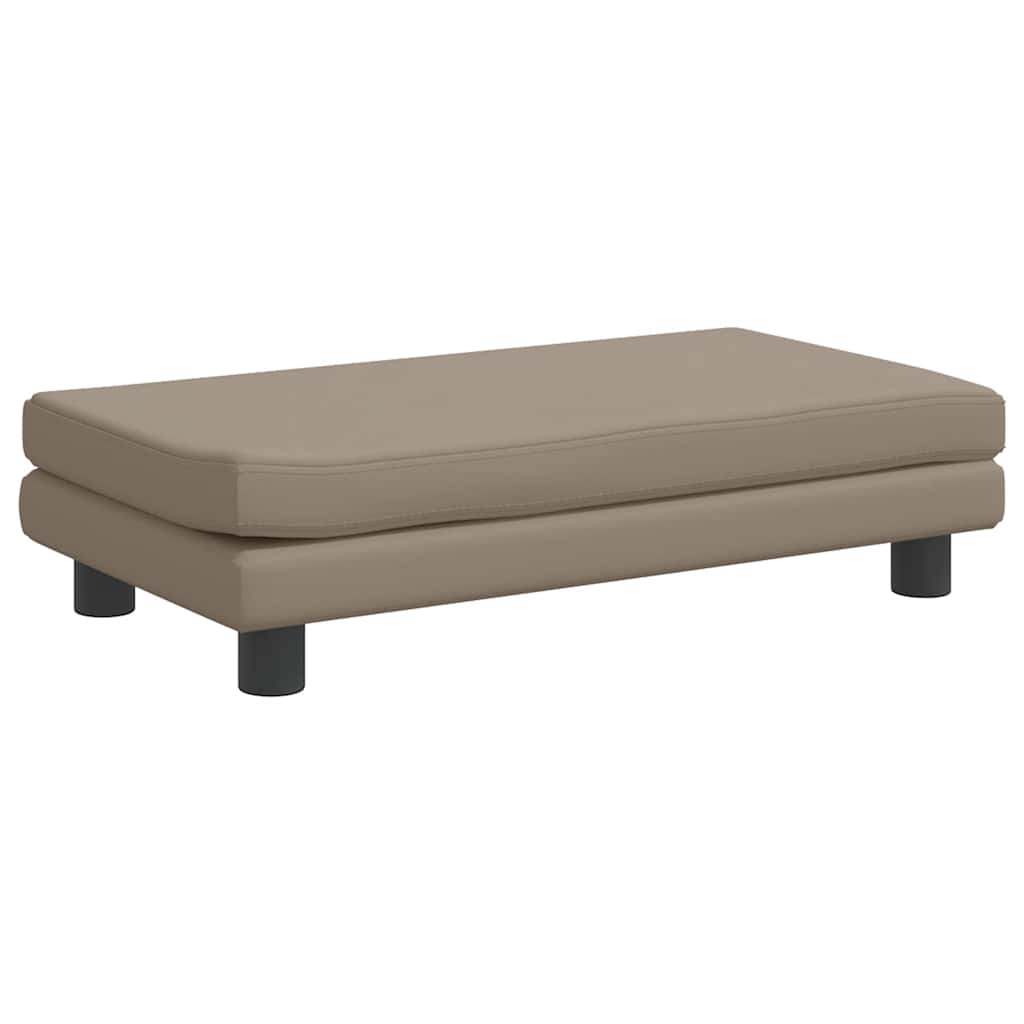 Cama para cães com extensão 100x50x30 cm couro artificial cinza