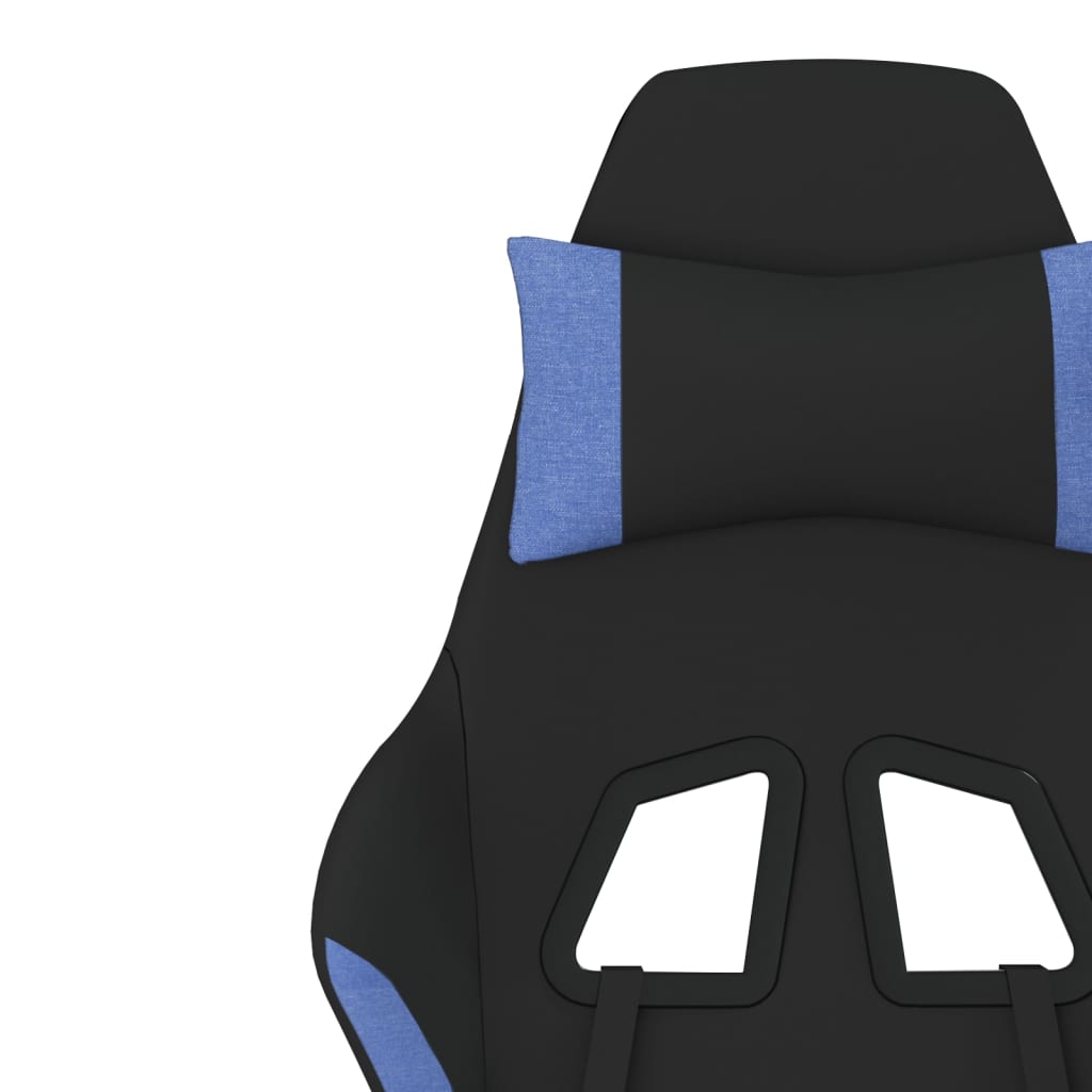 Cadeira de gaming com apoio para os pés tecido preto e amarelo