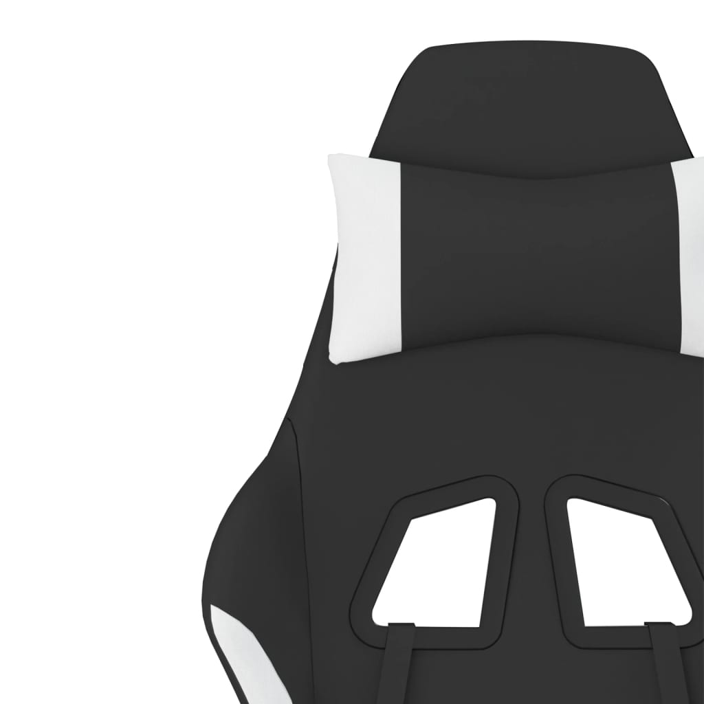 Cadeira de gaming com apoio para os pés tecido preto e amarelo