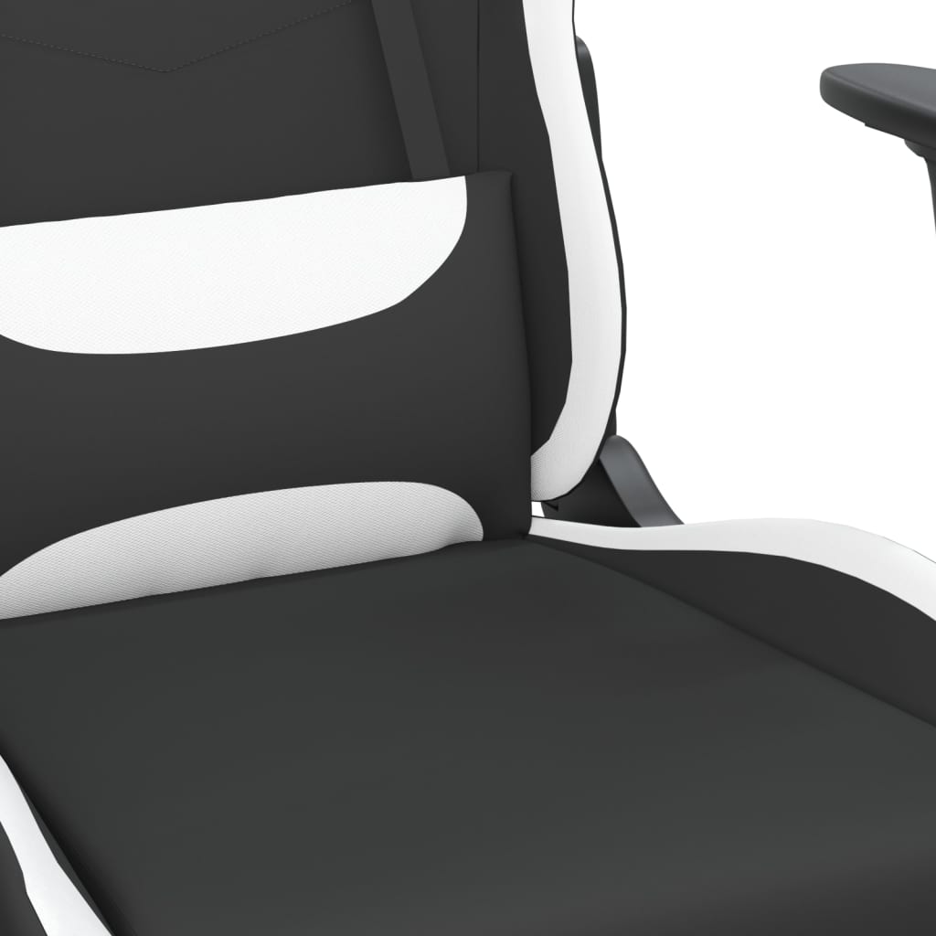 Cadeira de gaming com apoio para os pés tecido preto e amarelo