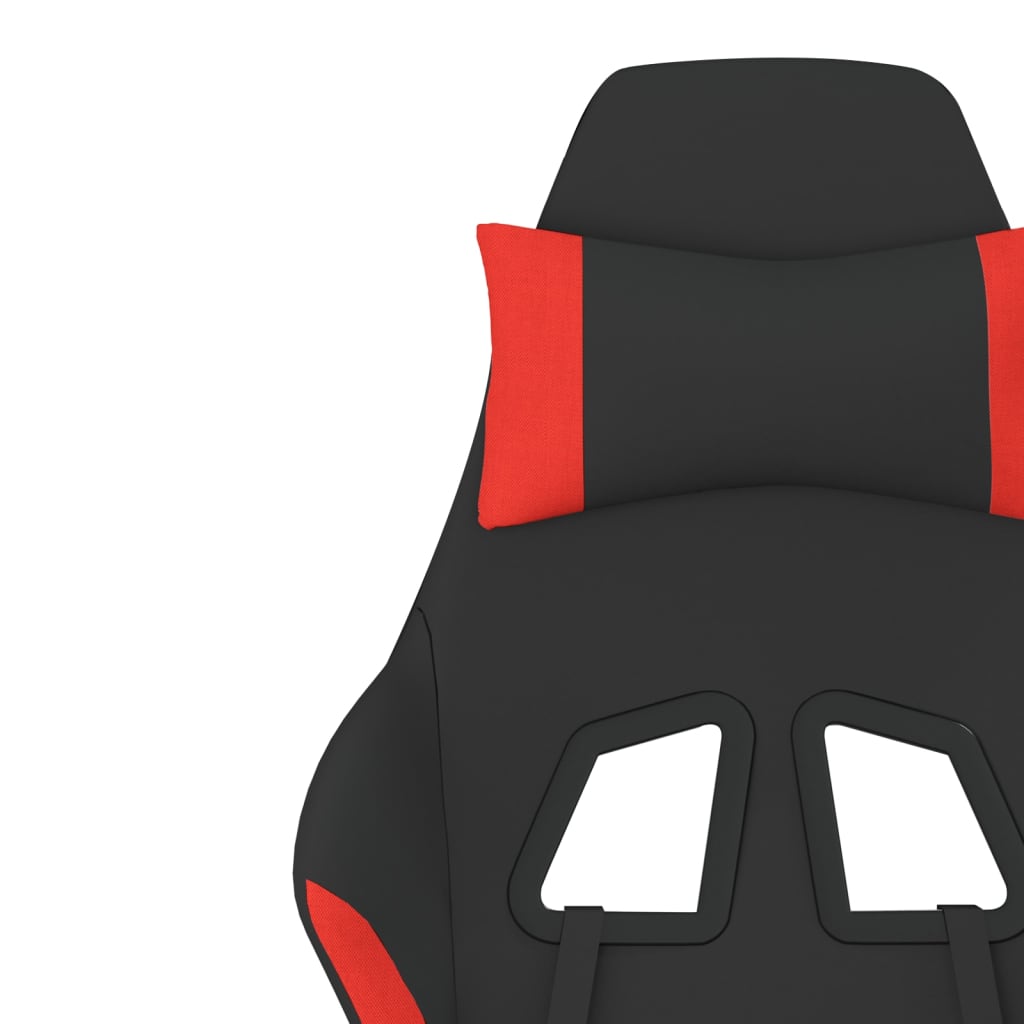 Cadeira de gaming com apoio para os pés tecido preto e amarelo