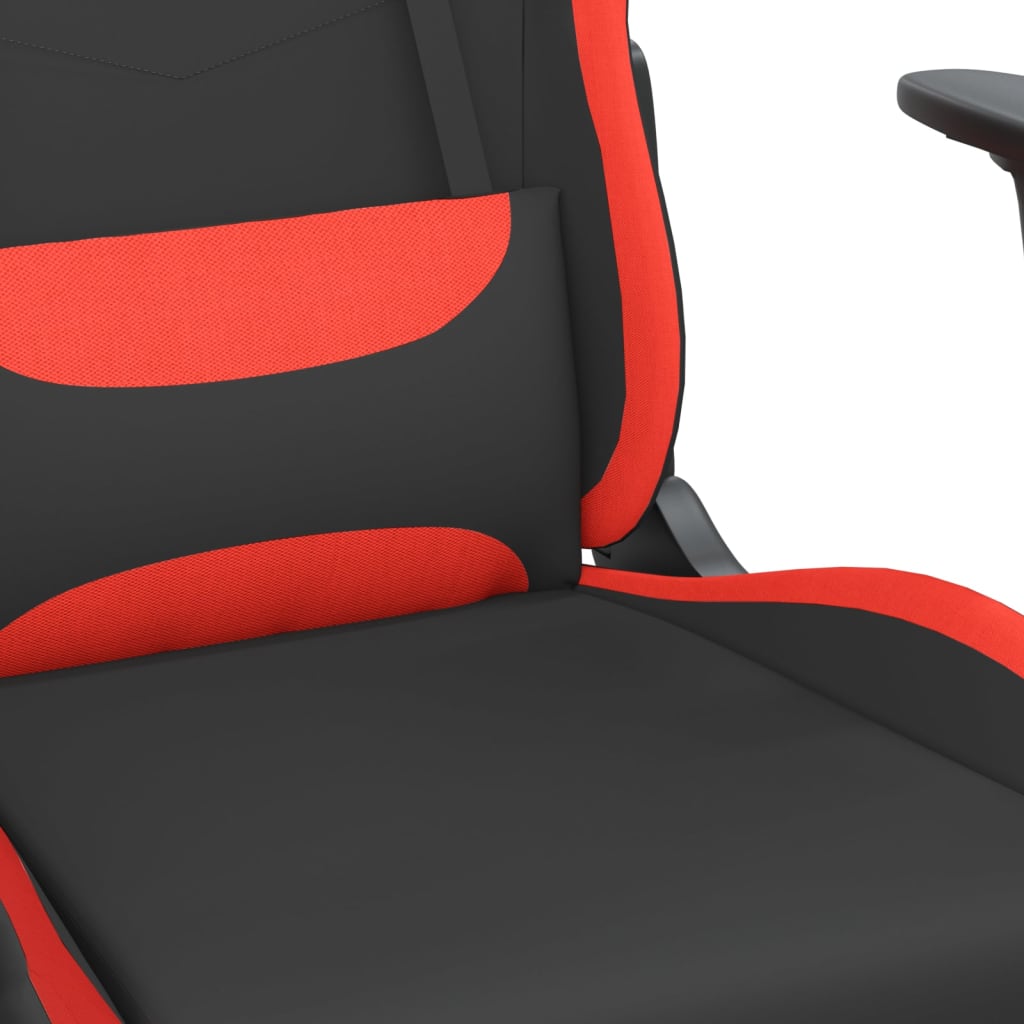 Cadeira de gaming com apoio para os pés tecido preto e amarelo