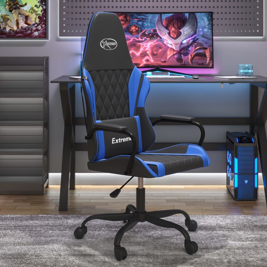 Cadeira de gaming couro artificial preto e vermelho