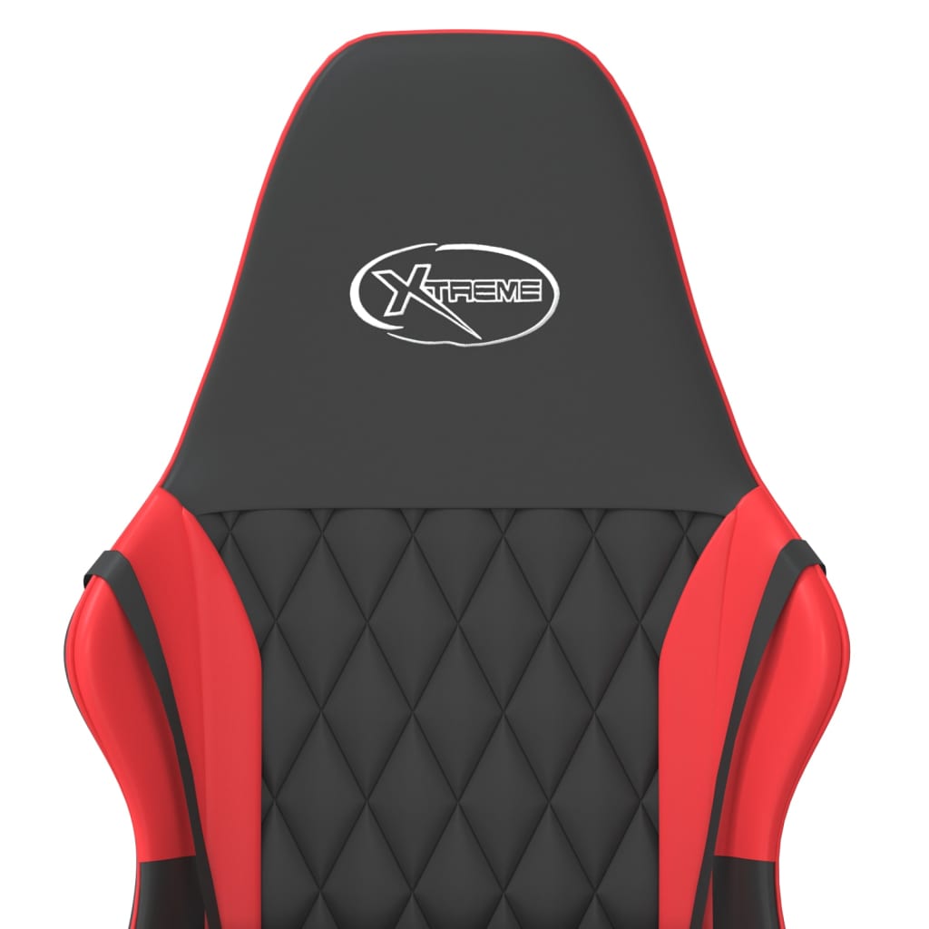 Cadeira de gaming couro artificial preto e vermelho