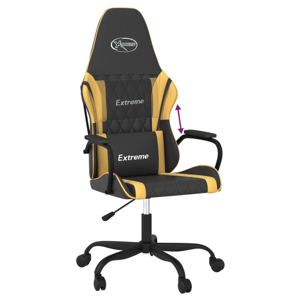 Cadeira de gaming couro artificial preto e vermelho