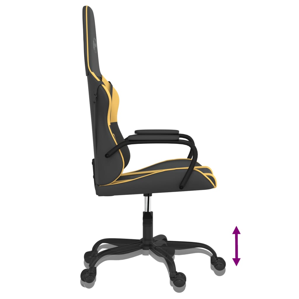 Cadeira de gaming couro artificial preto e vermelho