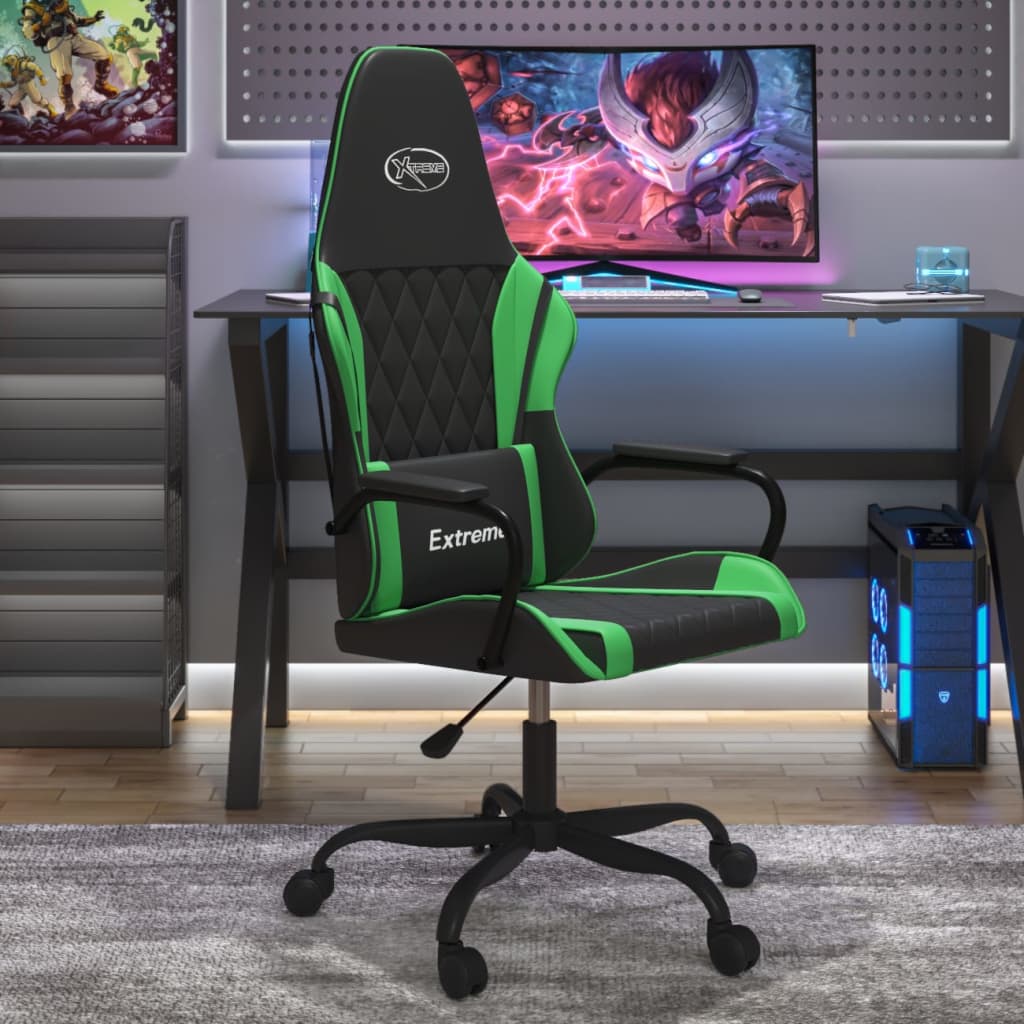 Cadeira de gaming couro artificial preto e vermelho