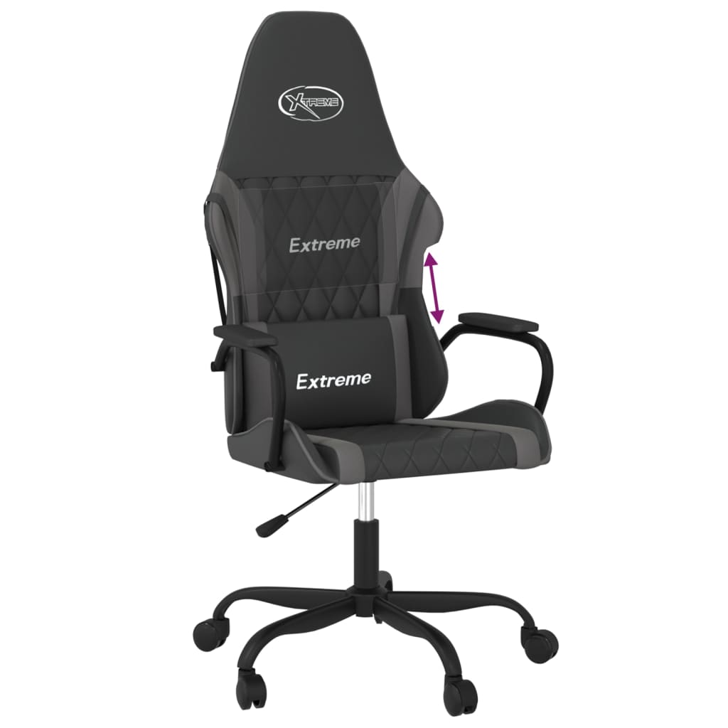 Cadeira de gaming couro artificial preto e vermelho