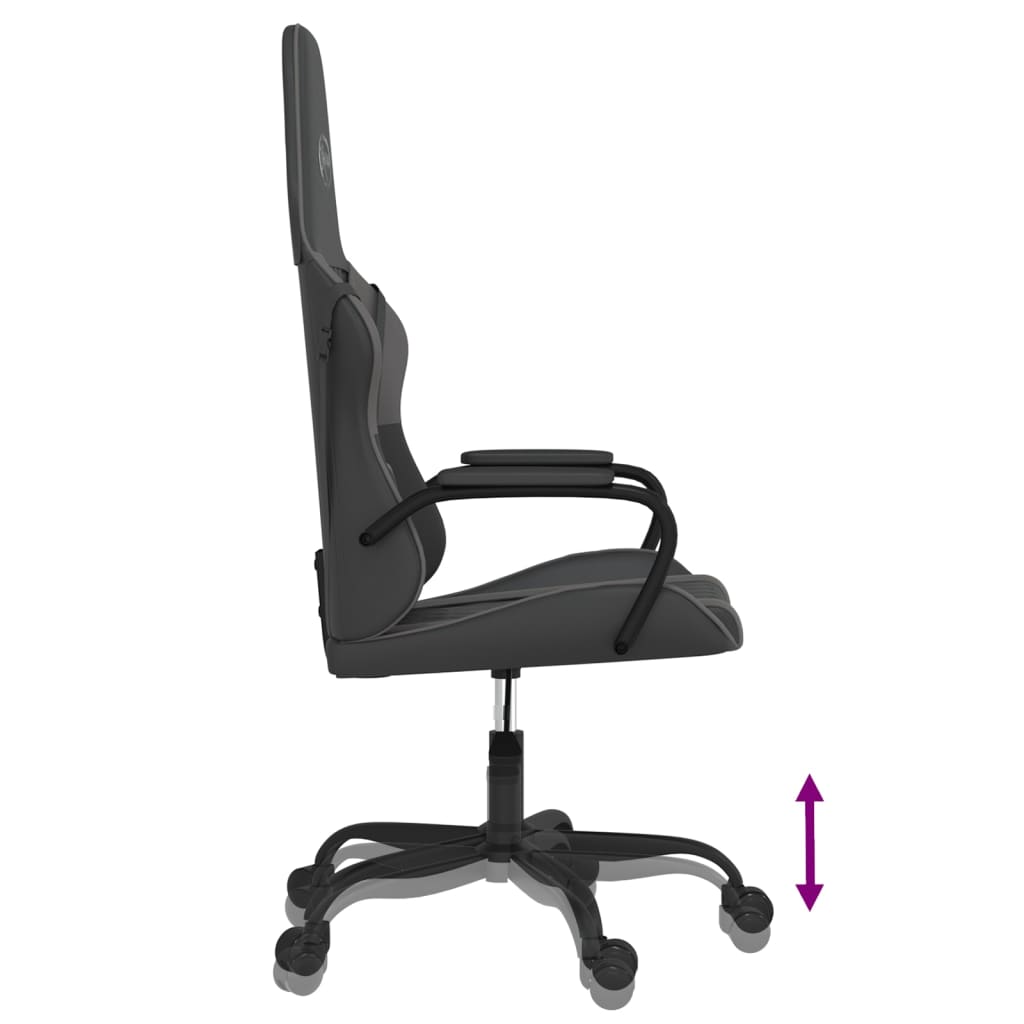 Cadeira de gaming couro artificial preto e vermelho