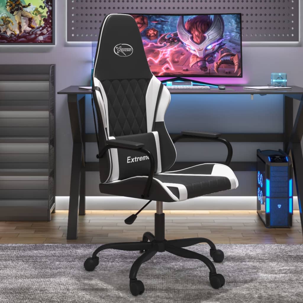 Cadeira de gaming couro artificial preto e vermelho