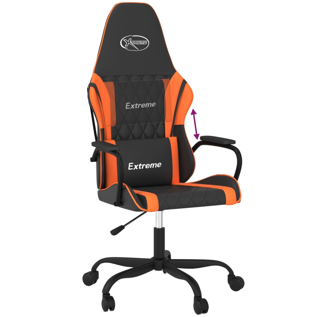 Cadeira de gaming couro artificial preto e vermelho