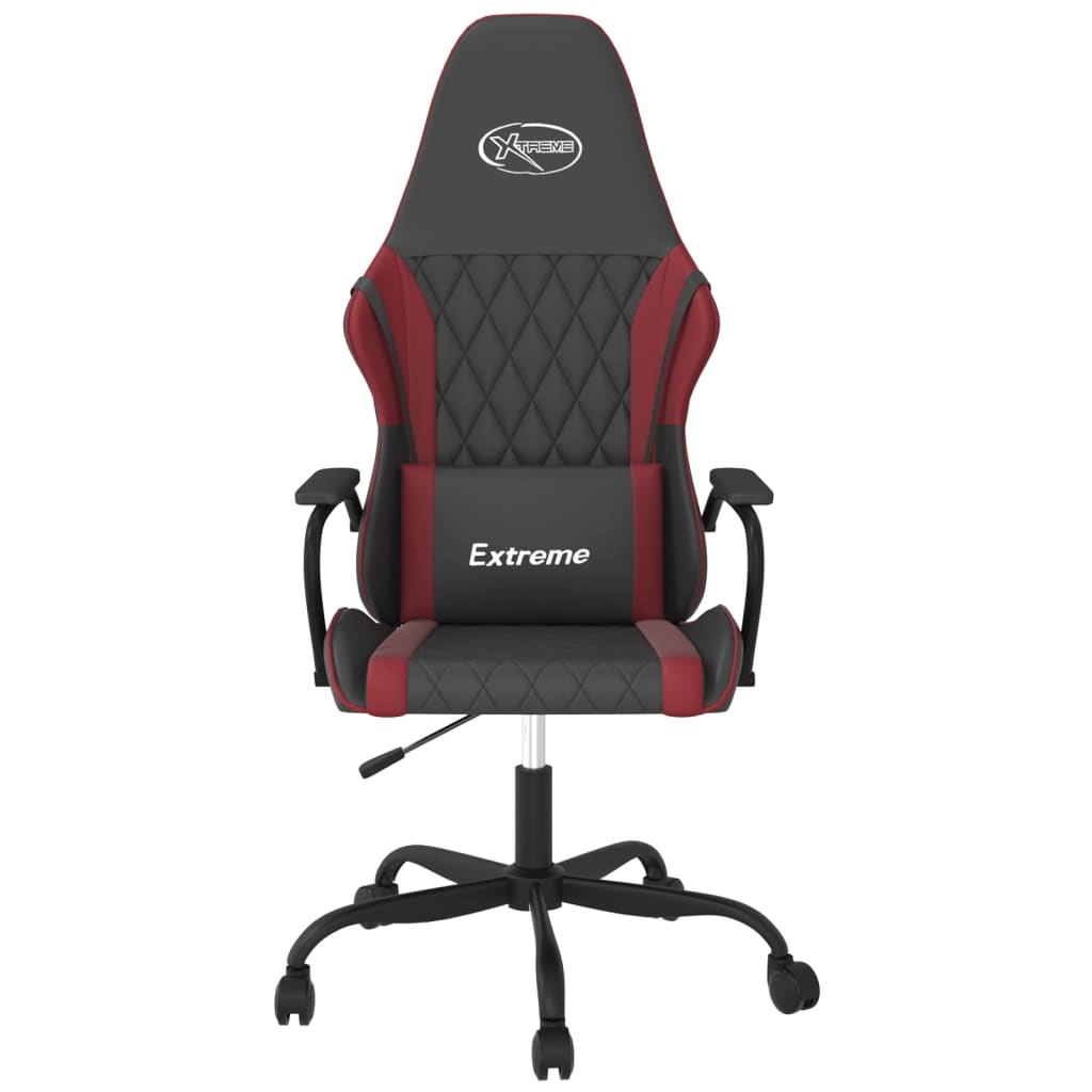 Cadeira de gaming couro artificial preto e vermelho