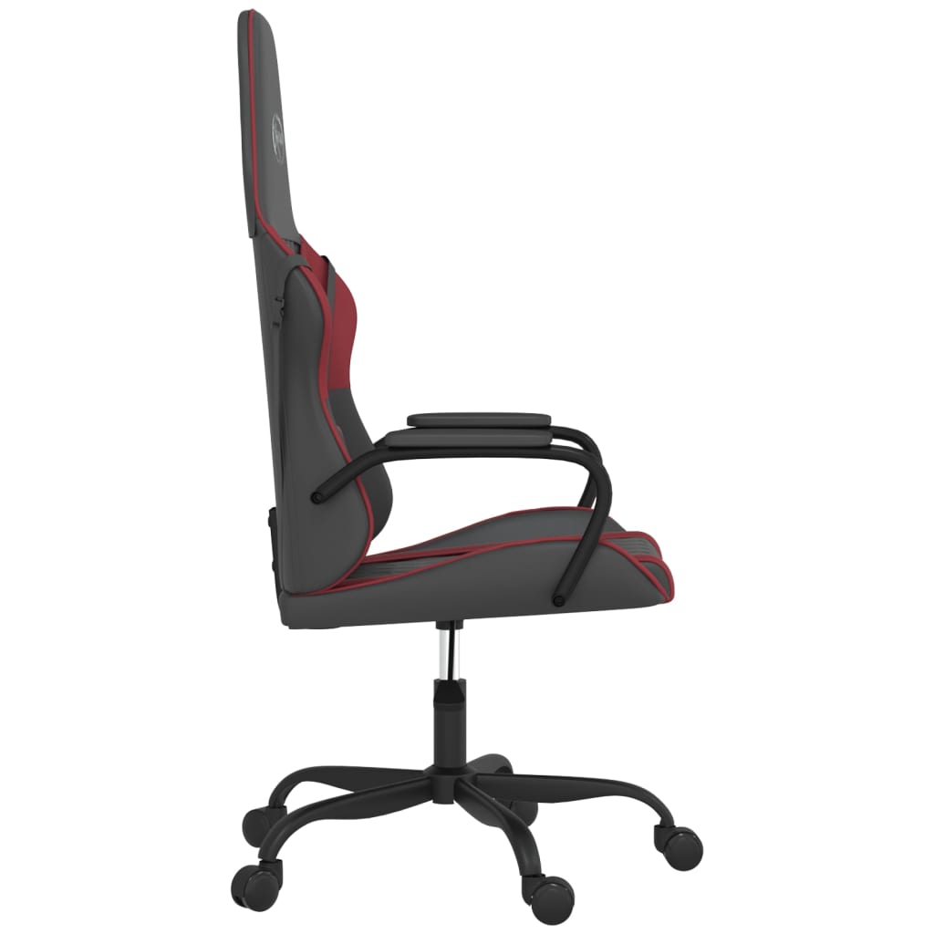 Cadeira de gaming couro artificial preto e vermelho