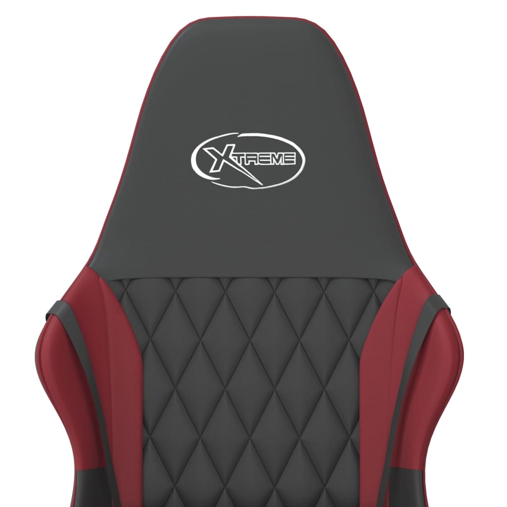 Cadeira de gaming couro artificial preto e vermelho