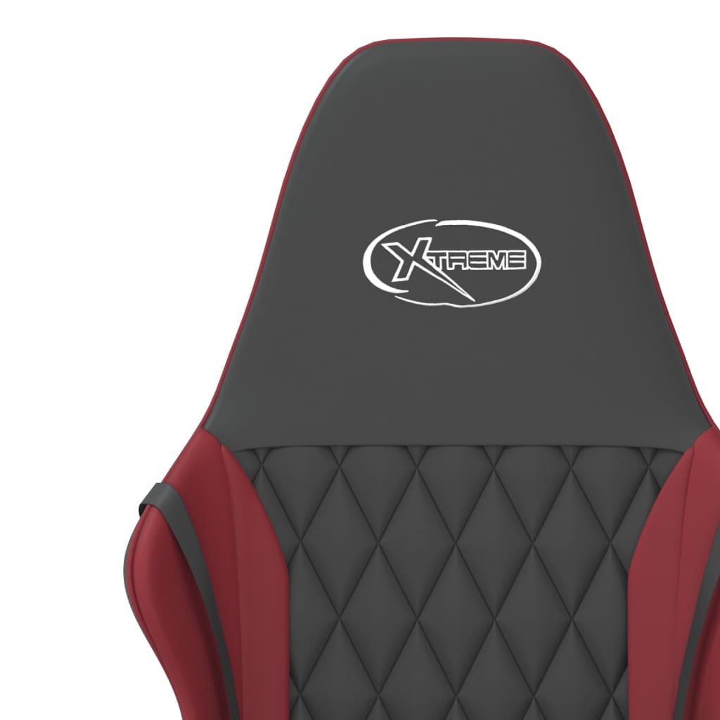 Cadeira de gaming couro artificial preto e vermelho