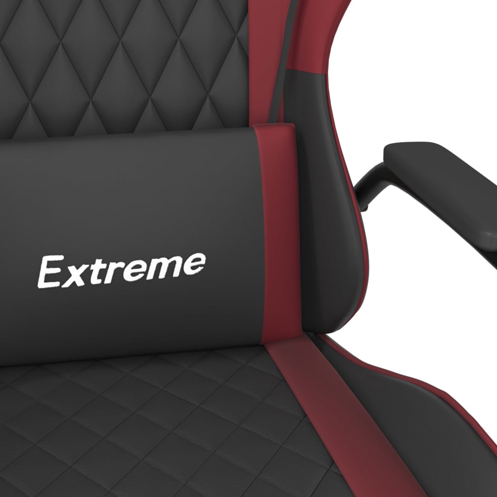 Cadeira de gaming couro artificial preto e vermelho